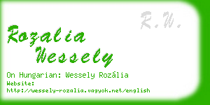 rozalia wessely business card